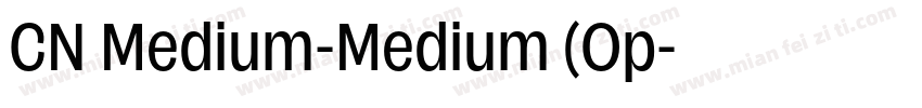 CN Medium-Medium (Op字体转换